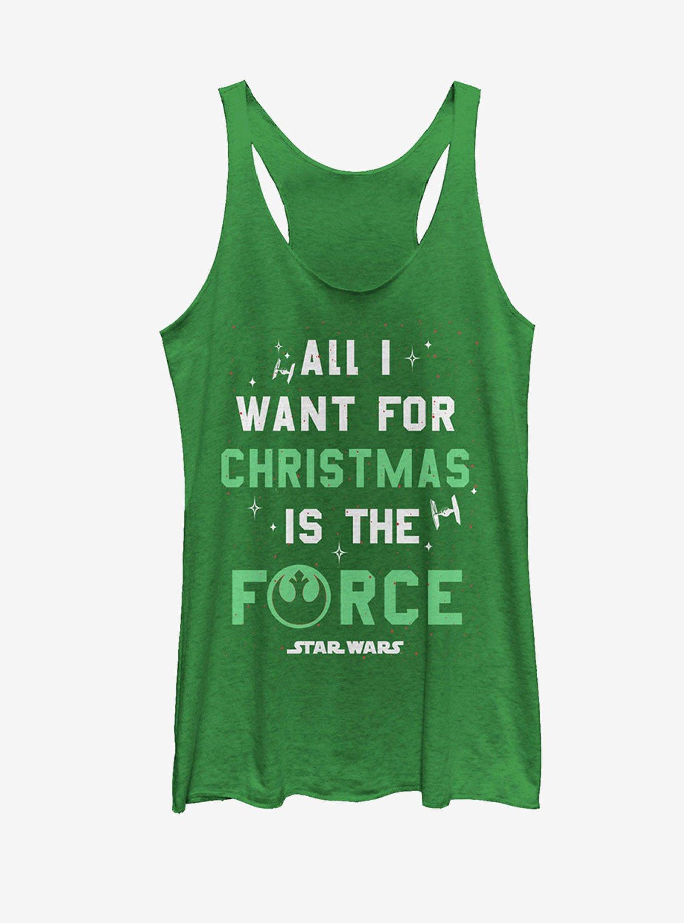 Star Wars Christmas I Want Force Womens Tank, , hi-res