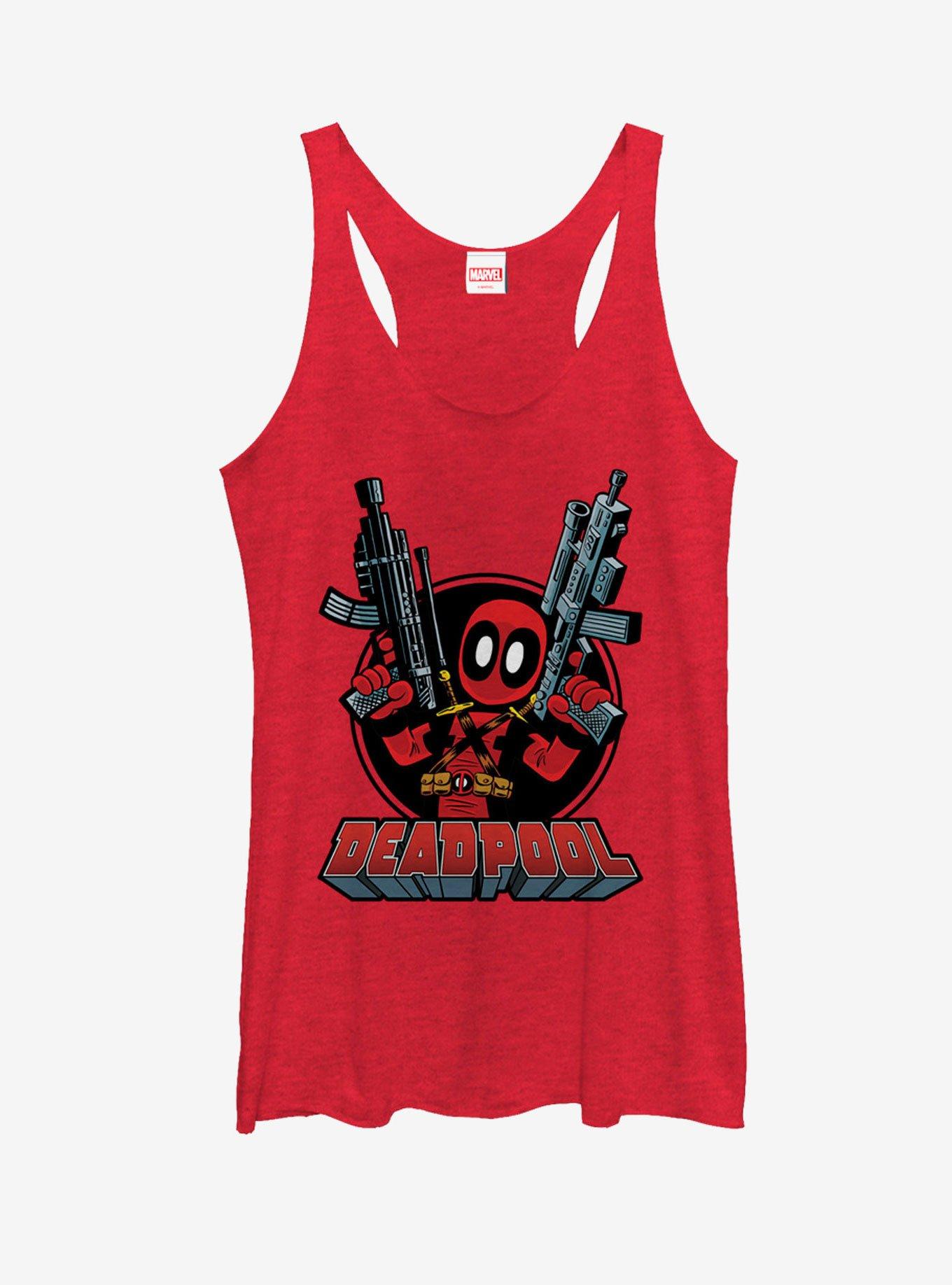 Marvel Deadpool Cartoon Guns Womens Tank, , hi-res