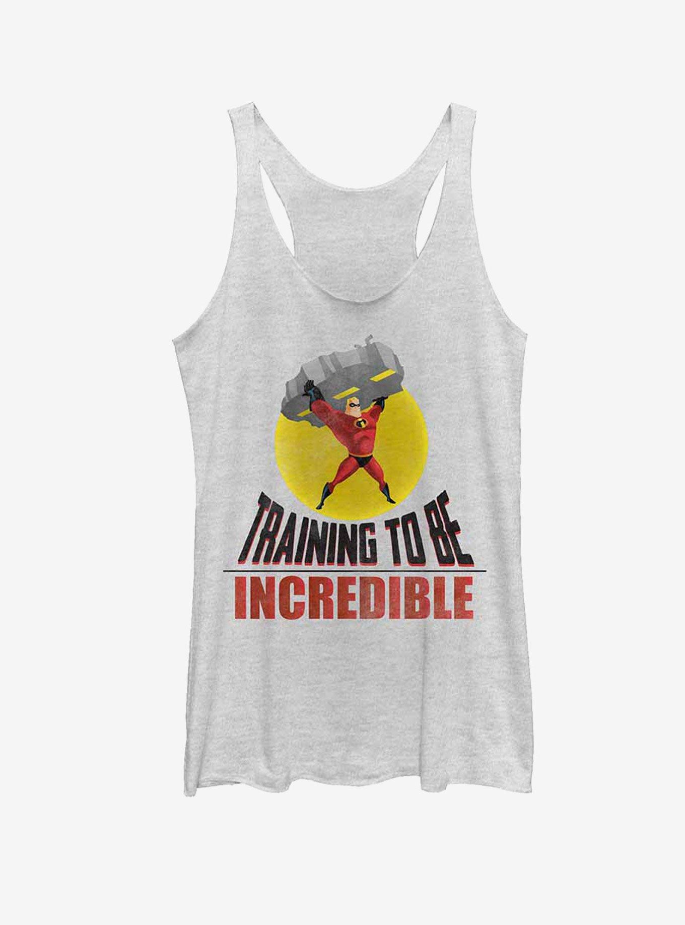 Disney Pixar The Incredibles Training To Be Incredible Womens Tank, WHITE HTR, hi-res