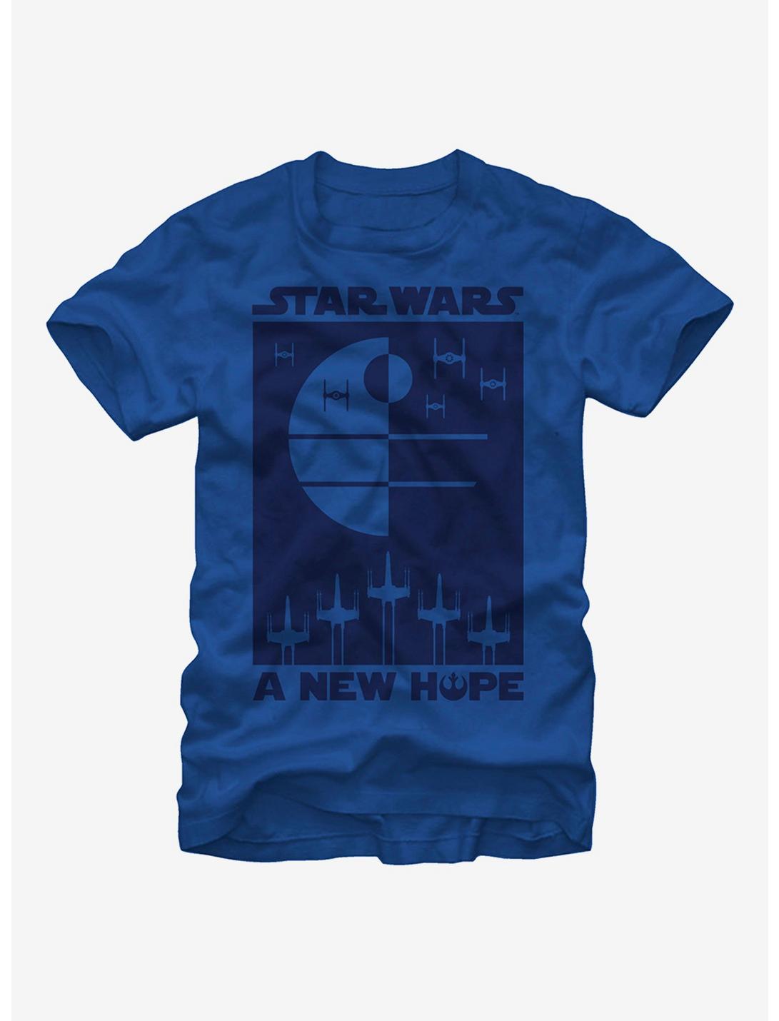 Star Wars A New Hope Battle of Yavin T-Shirt, ROYAL, hi-res
