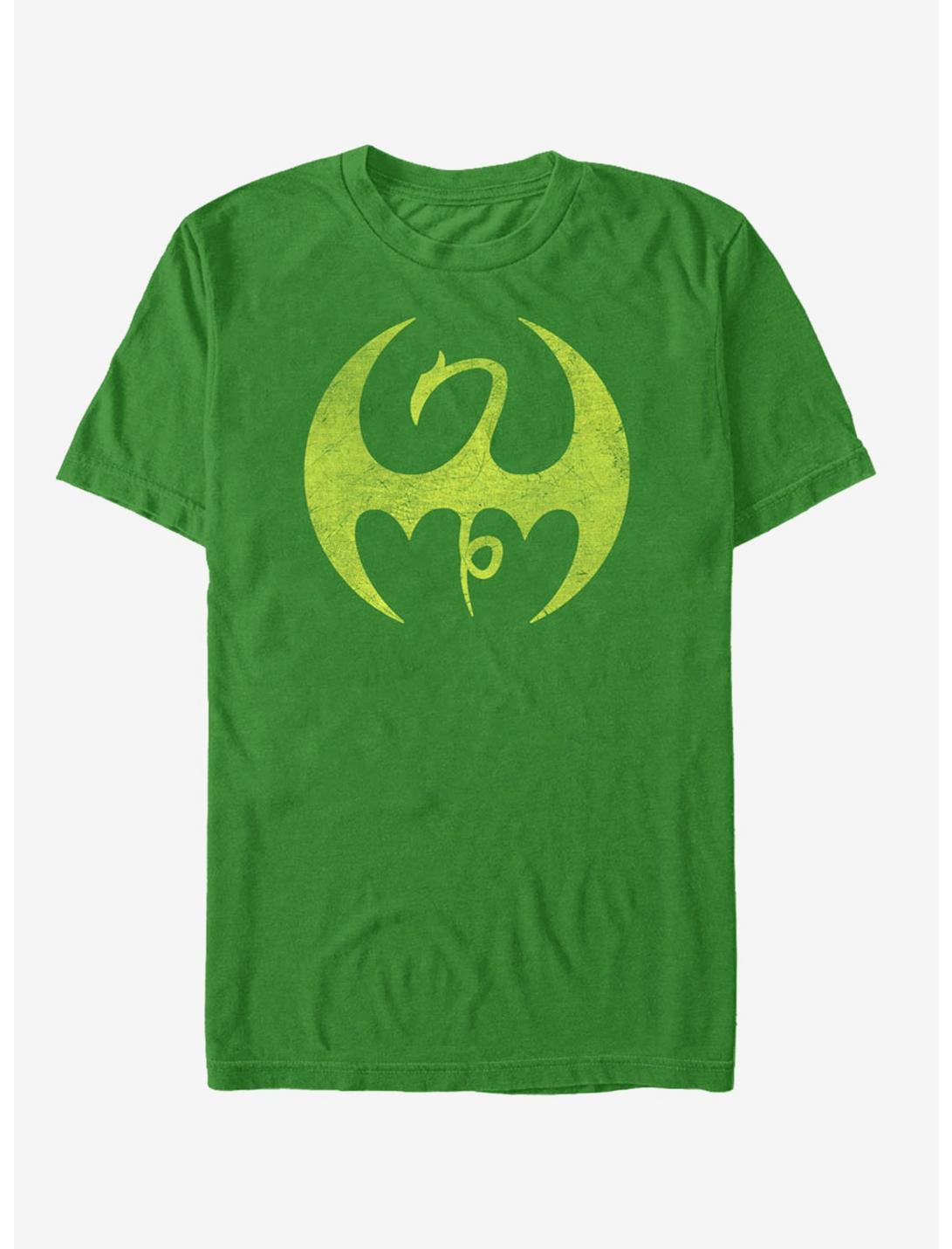 Marvel Iron Fist Distressed Dragon Logo T-Shirt, KELLY, hi-res