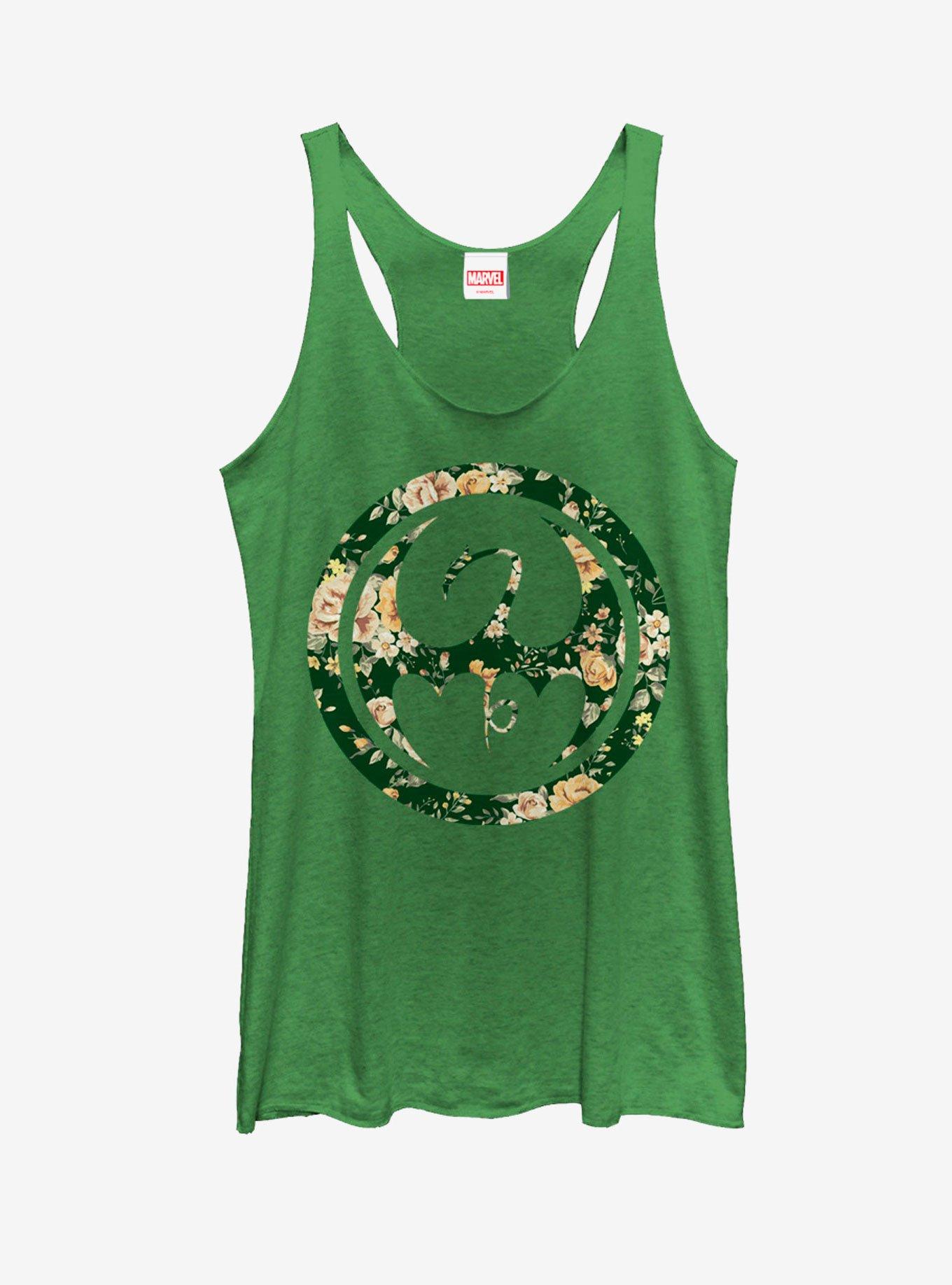 Marvel Iron Fist Floral Print Womens Tank, , hi-res