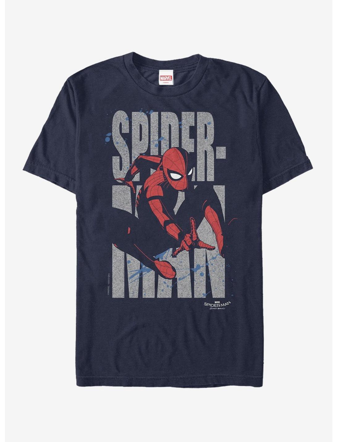 Marvel Spider-Man Homecoming Name T-Shirt, NAVY, hi-res
