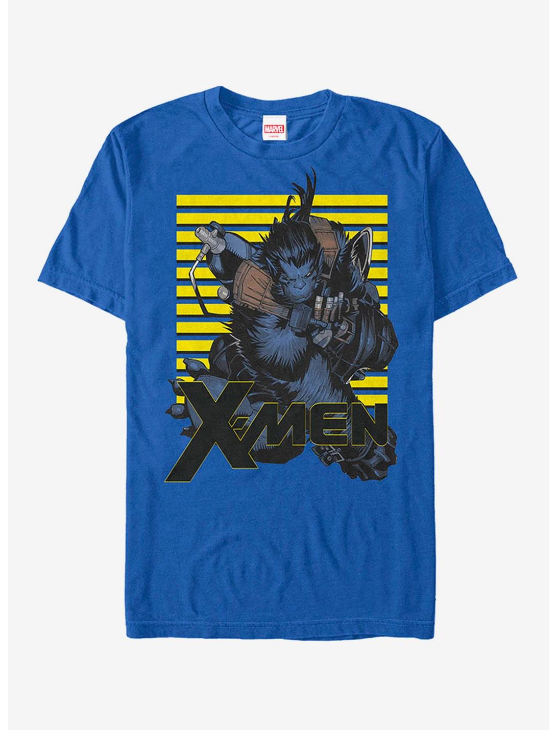 Marvel X-Men Beast Stripes T-Shirt, ROYAL, hi-res