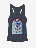Star Wars R2D2 Stained Glass Womens Tank, NAVY HTR, hi-res