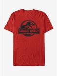 Jurassic World Spray Paint Print Logo T-Shirt, RED, hi-res