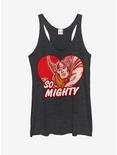 Marvel Thor Be Mighty Heart Womens Tank, BLK HTR, hi-res