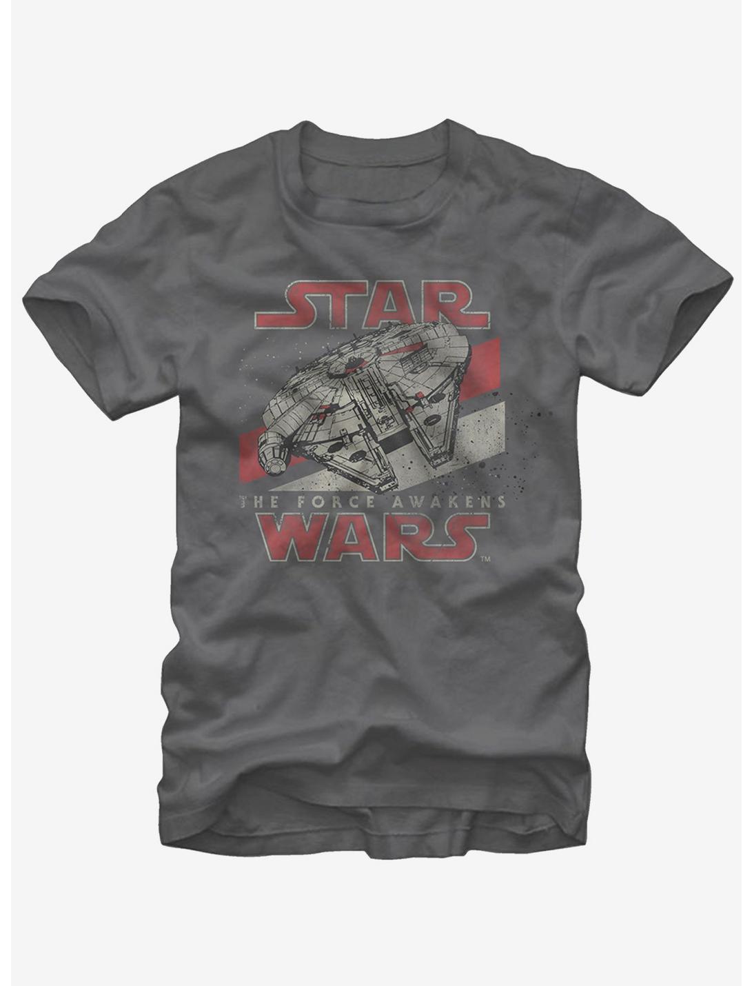 Star Wars The Force Awakens Millennium Falcon T-Shirt, CHARCOAL, hi-res