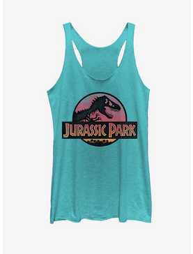Jurassic Park Logo Watercolor Print Womens Tank, , hi-res