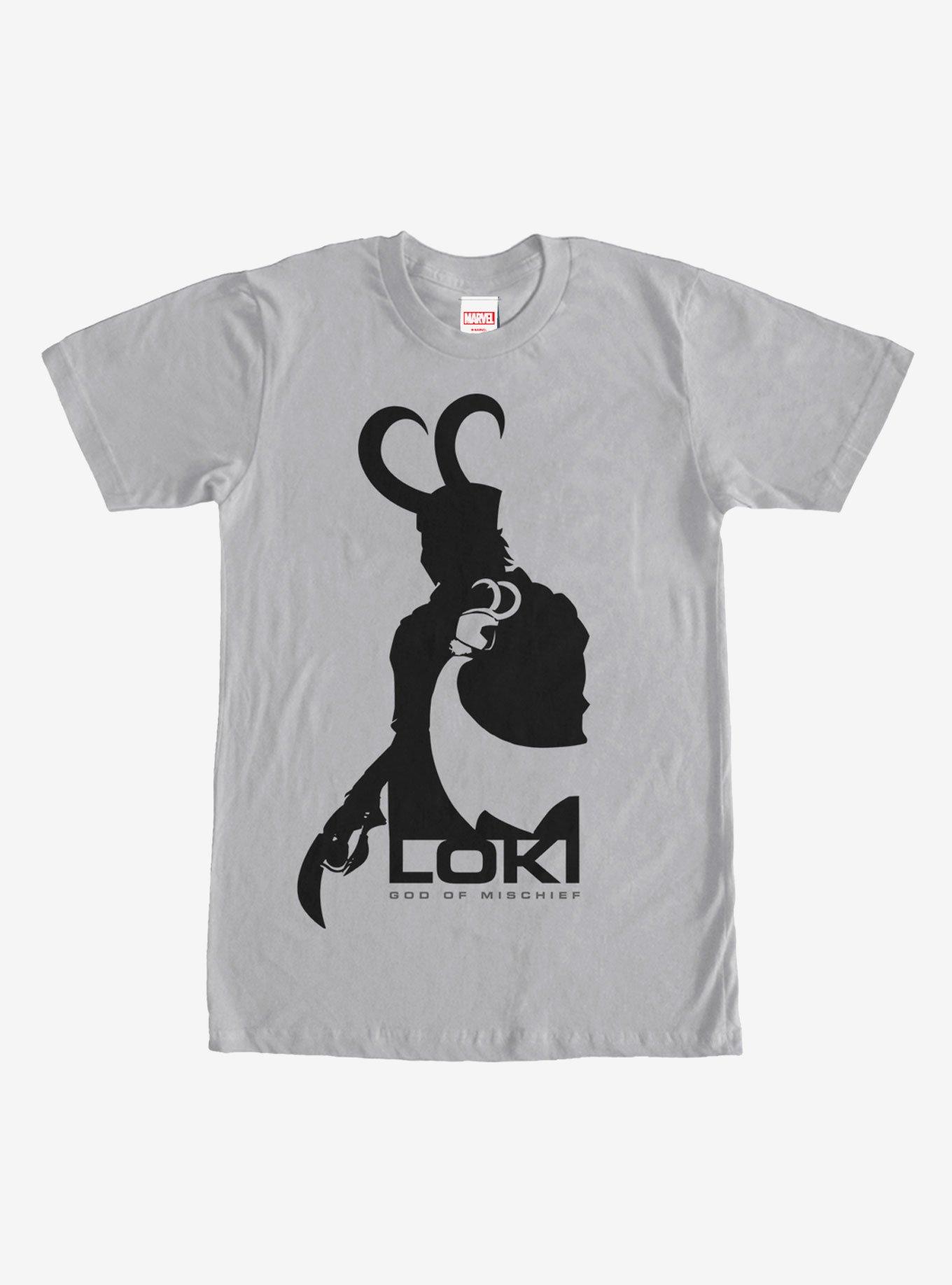 Marvel Loki God of Mischief T-Shirt, SILVER, hi-res
