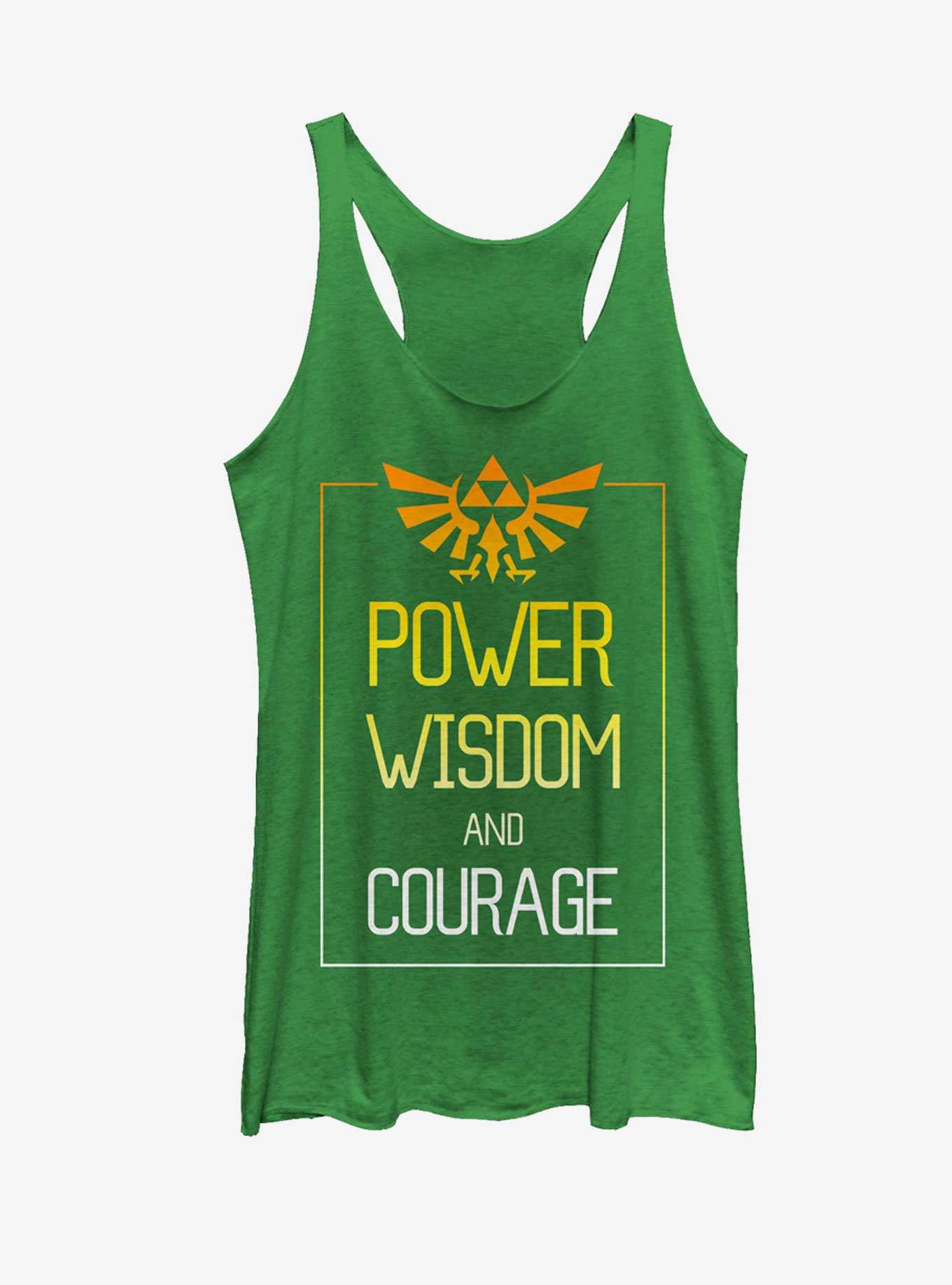 Nintendo Legend of Zelda Power Wisdom Courage Womens Tank, , hi-res