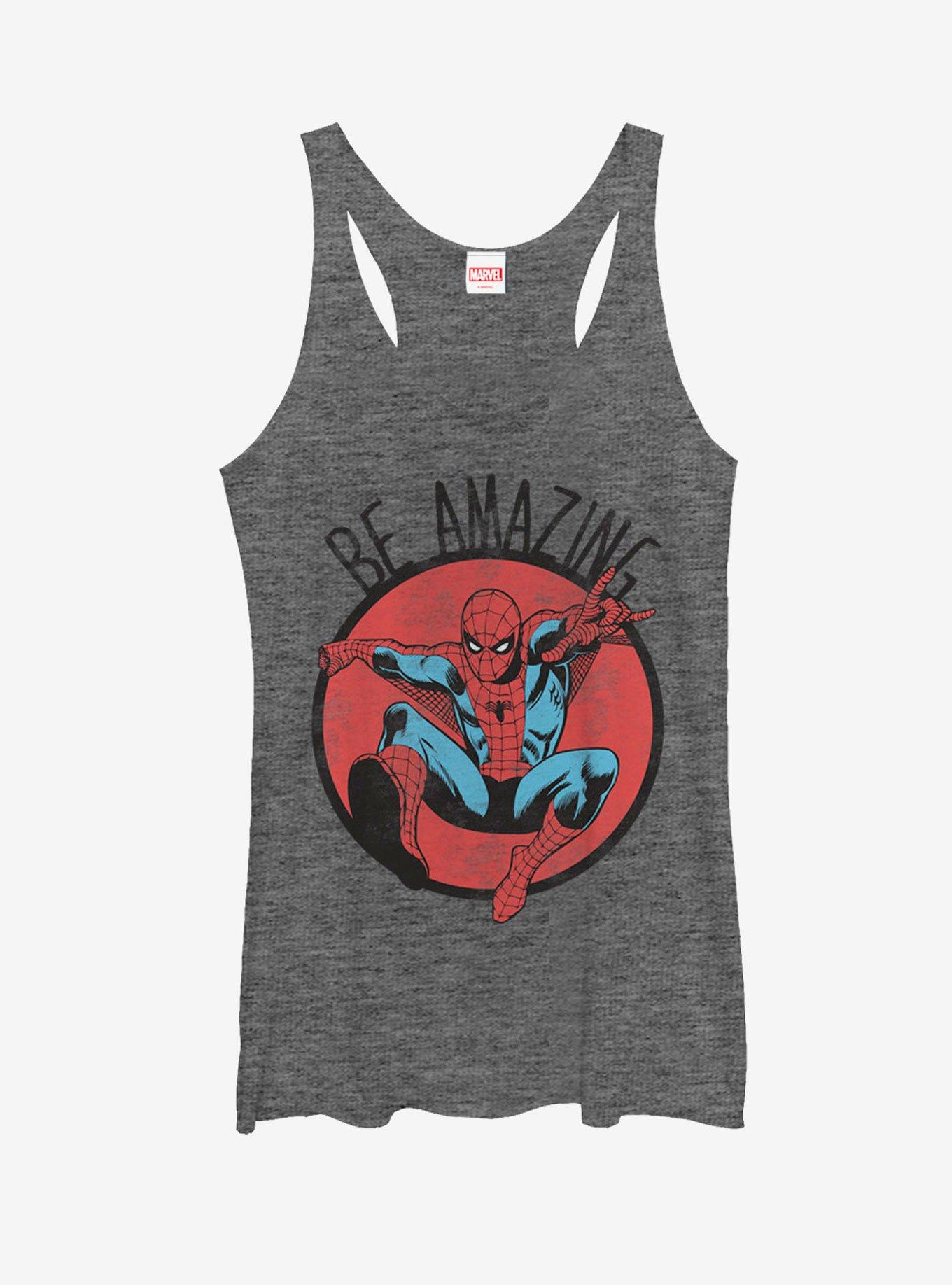 Marvel Spider-Man Be Amazing Womens Tank, GRAY HTR, hi-res