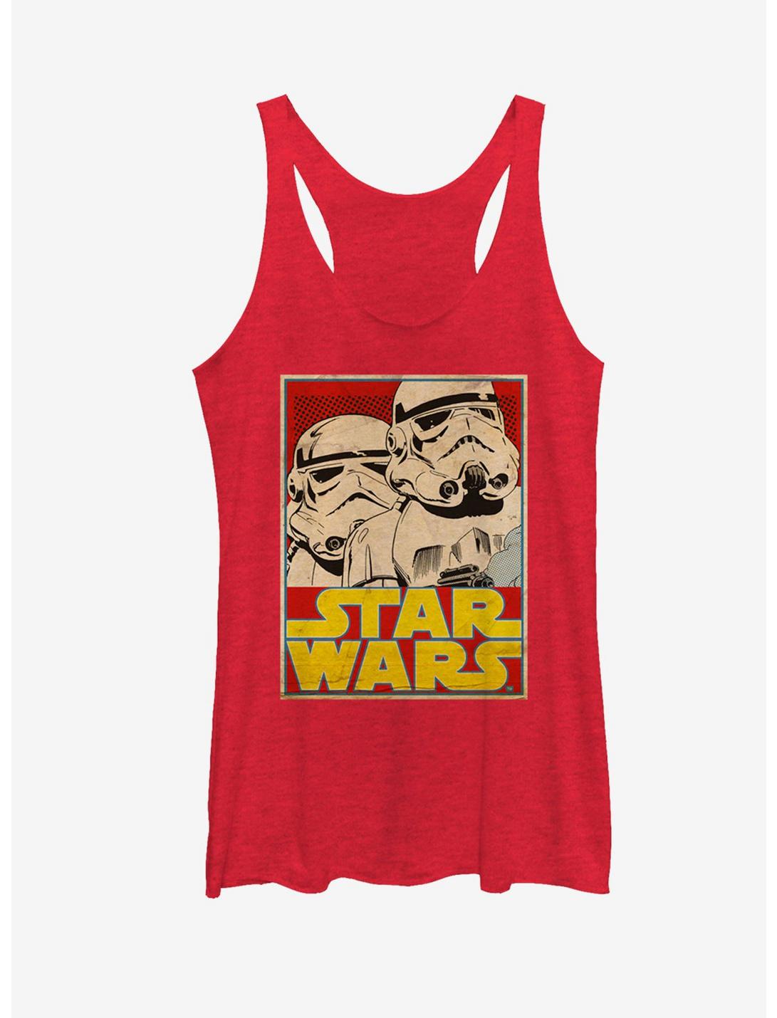 Star Wars Stormtrooper Trading Card Womens Tank, RED HTR, hi-res