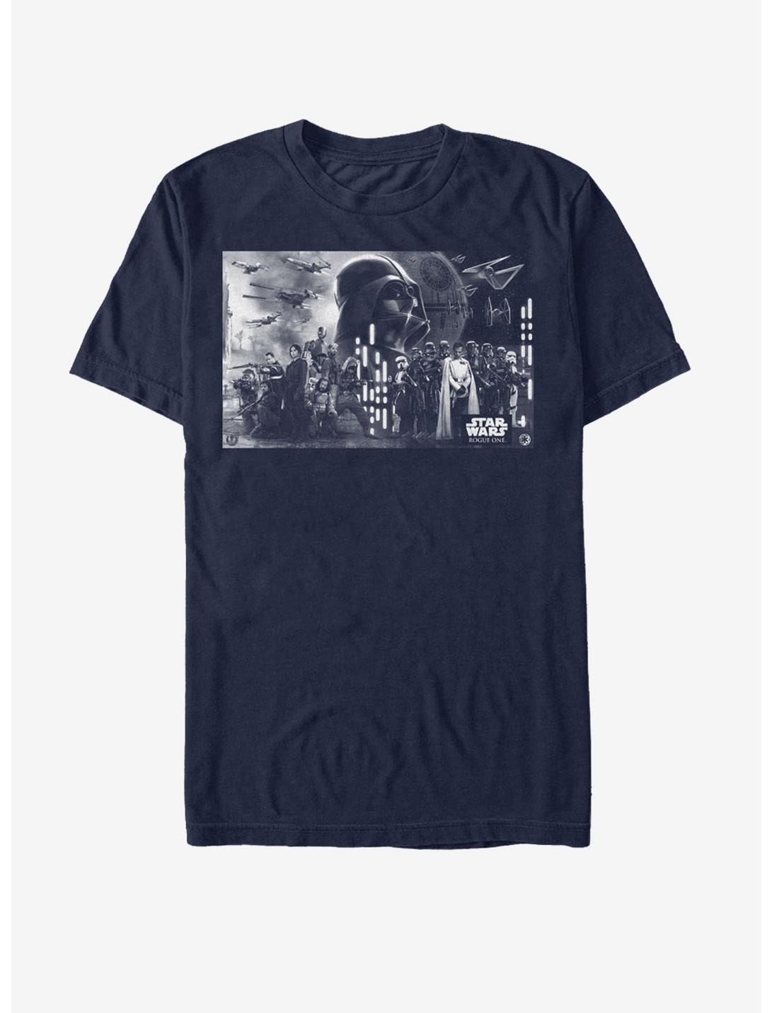 Star Wars Death Star Battle Groupshot T-Shirt, NAVY, hi-res