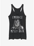 Star Wars Chewbacca Embrace Messy Hair Womens Tank, BLK HTR, hi-res