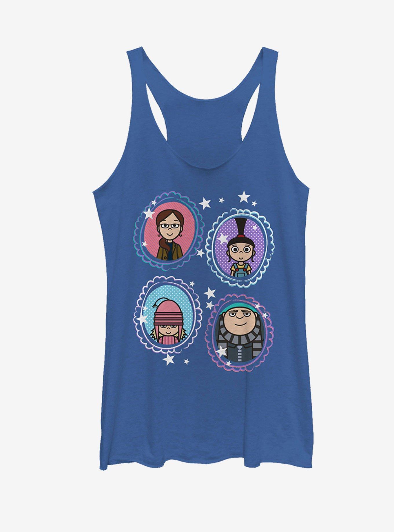 Despicable Me Family Portrait Womens Tank, ROY HTR, hi-res