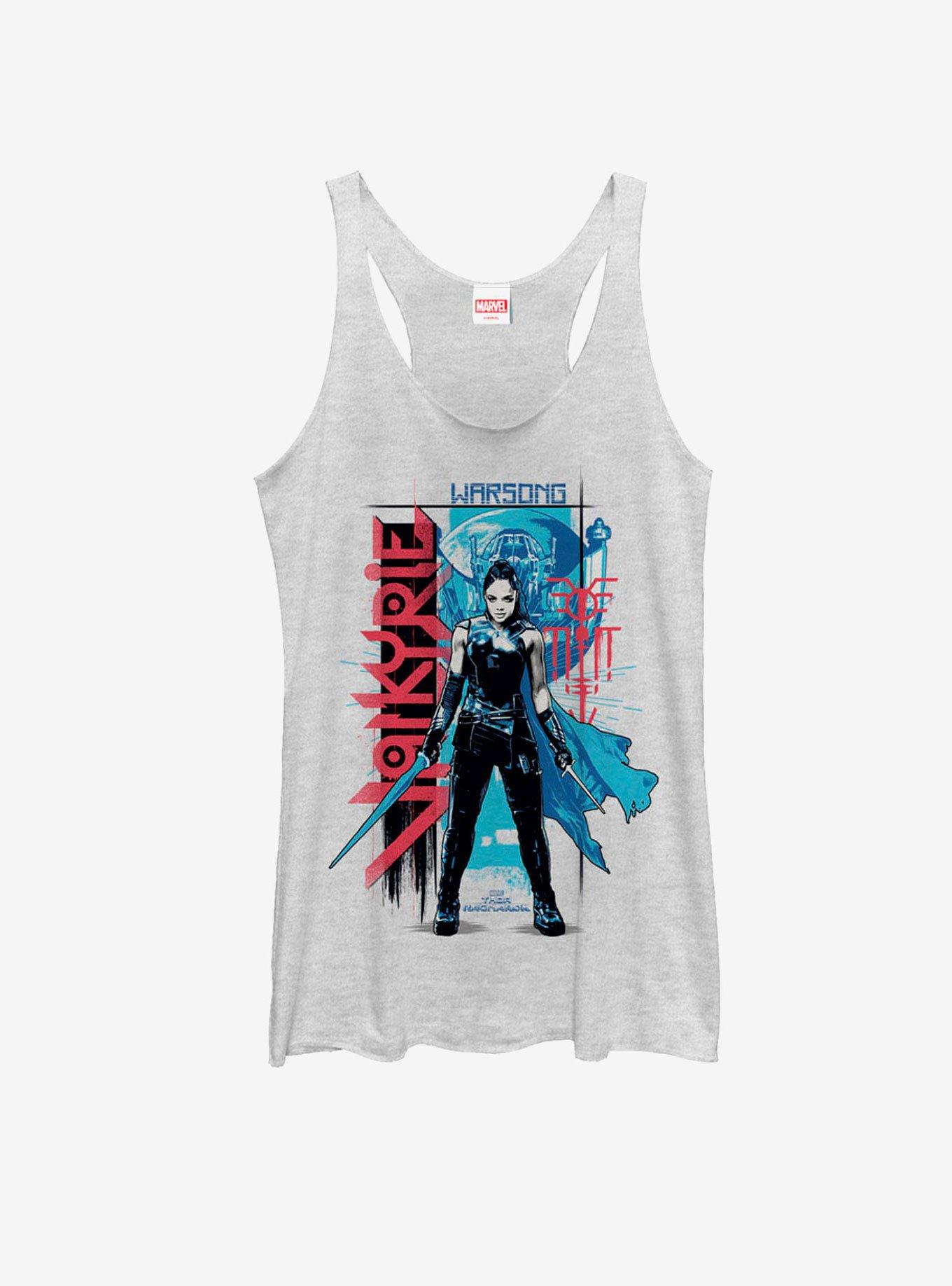 Marvel Thor: Ragnarok Valkyrie Warsong Womens Tank, WHITE HTR, hi-res