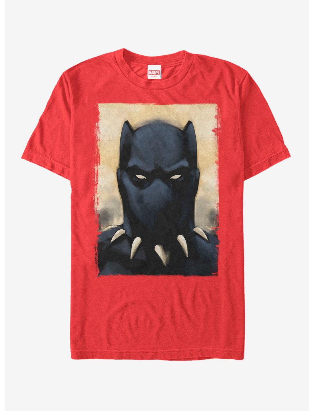 Marvel Black Panther Watercolor Print T-Shirt, RED, hi-res