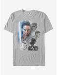 Star Wars Rey Rebel Collage T-Shirt, SILVER, hi-res