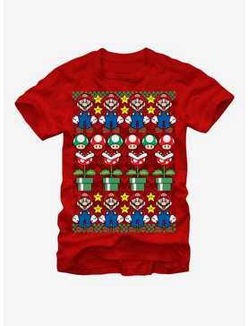 Nintendo Ugly Christmas Sweater Mario T-Shirt, , hi-res
