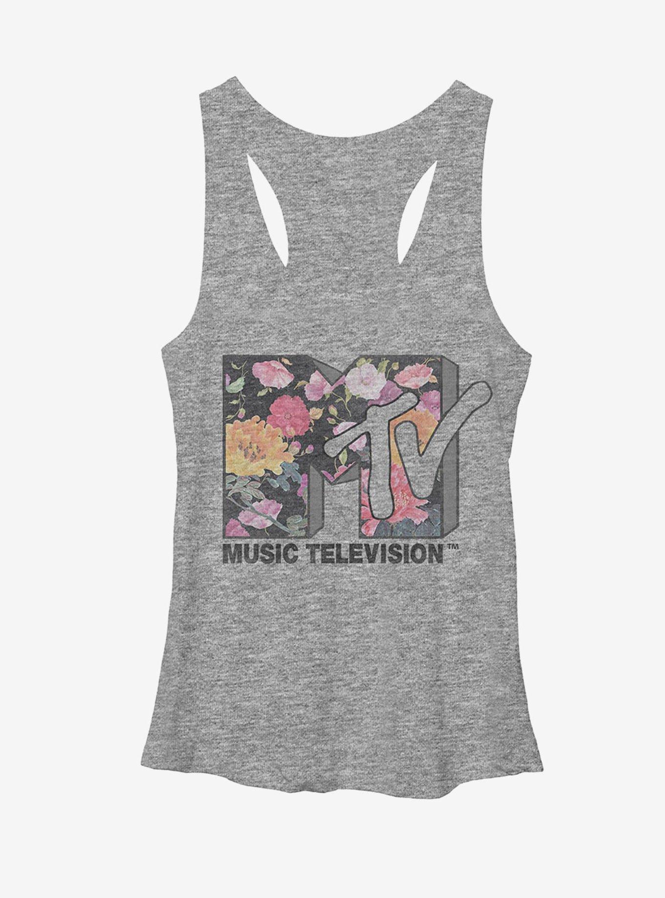 MTV Floral Logo Womens Tank, , hi-res