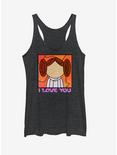 Star Wars Stained Glass Leia I Love You Womens Tank, BLK HTR, hi-res