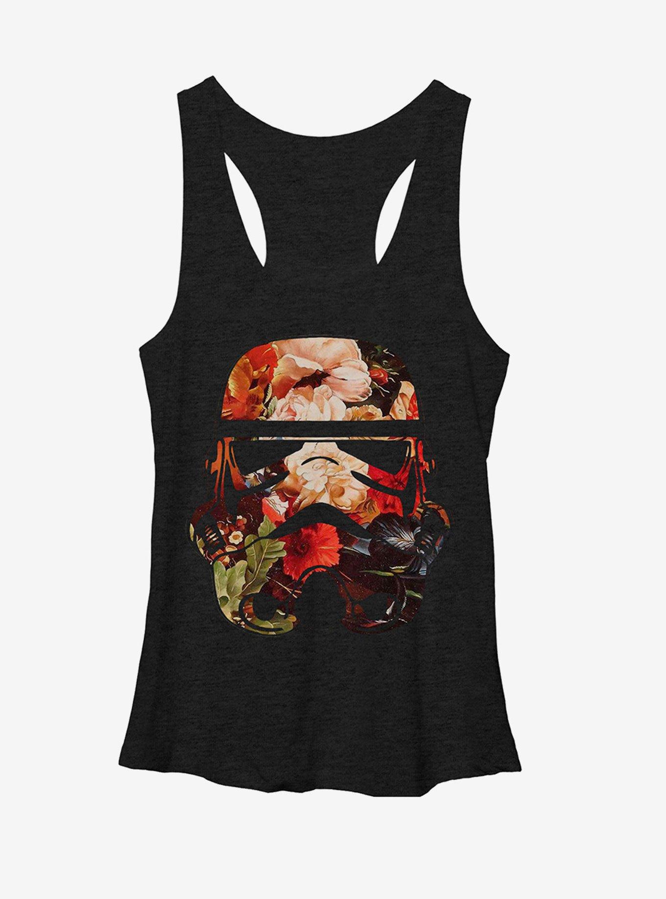 Star Wars Blooming Stormtrooper Womens Tank, BLK HTR, hi-res