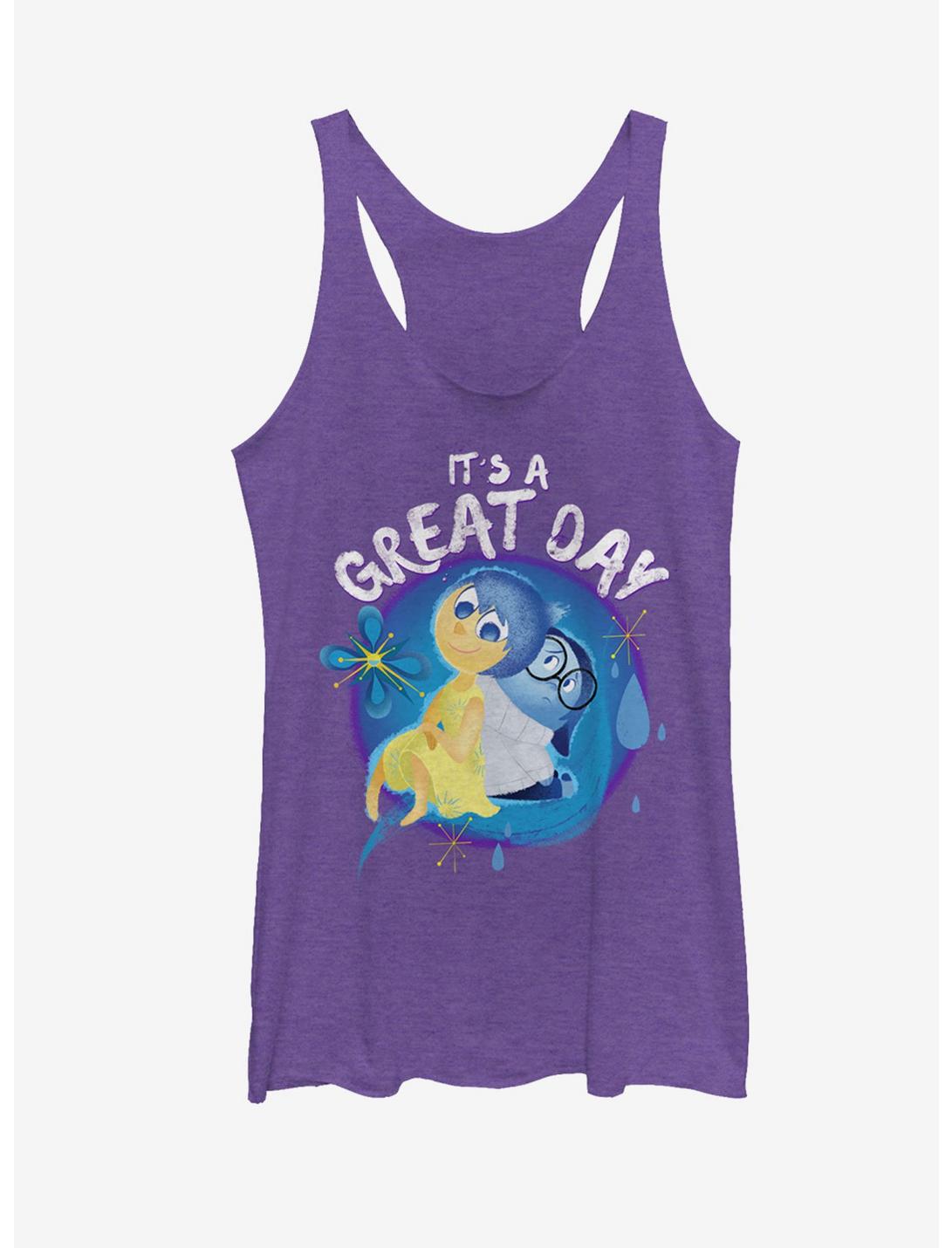 Disney Pixar Inside Out Joy and Sadness Great Day Womens Tank, PUR HTR, hi-res