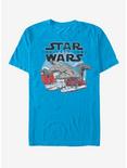 Star Wars Millennium Falcon Crait Battle T-Shirt, TURQ, hi-res