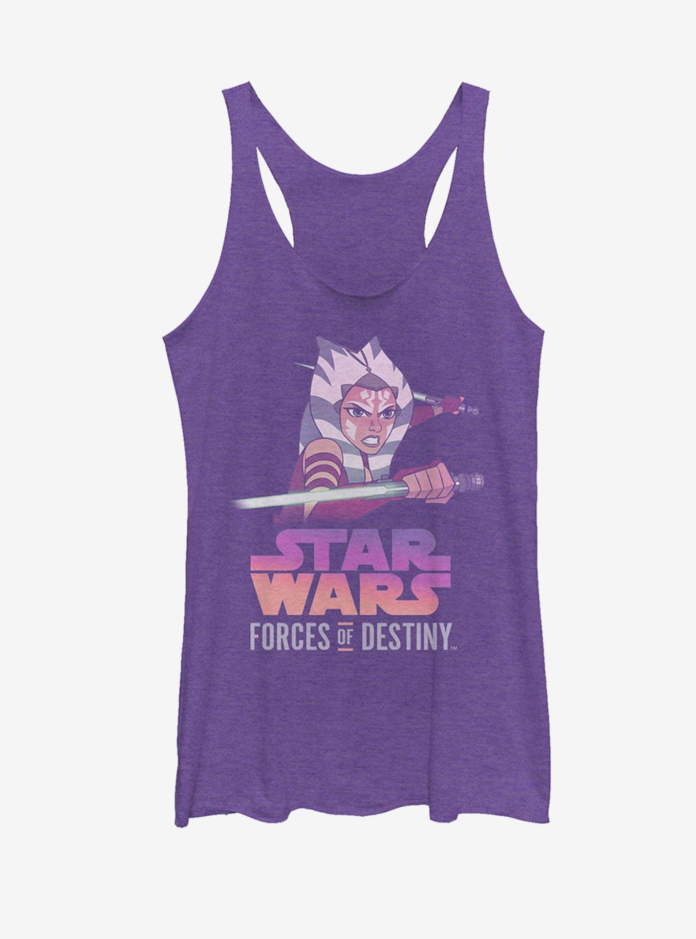 Star Wars Ahsoka Fight Womens Tank, PUR HTR, hi-res