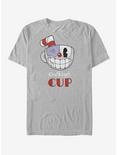 Cuphead Tough Cup Grin T-Shirt, SILVER, hi-res