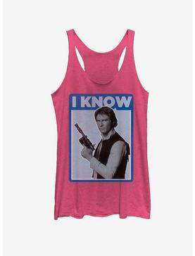 Star Wars Han Solo Quote I Know Womens Tank, , hi-res