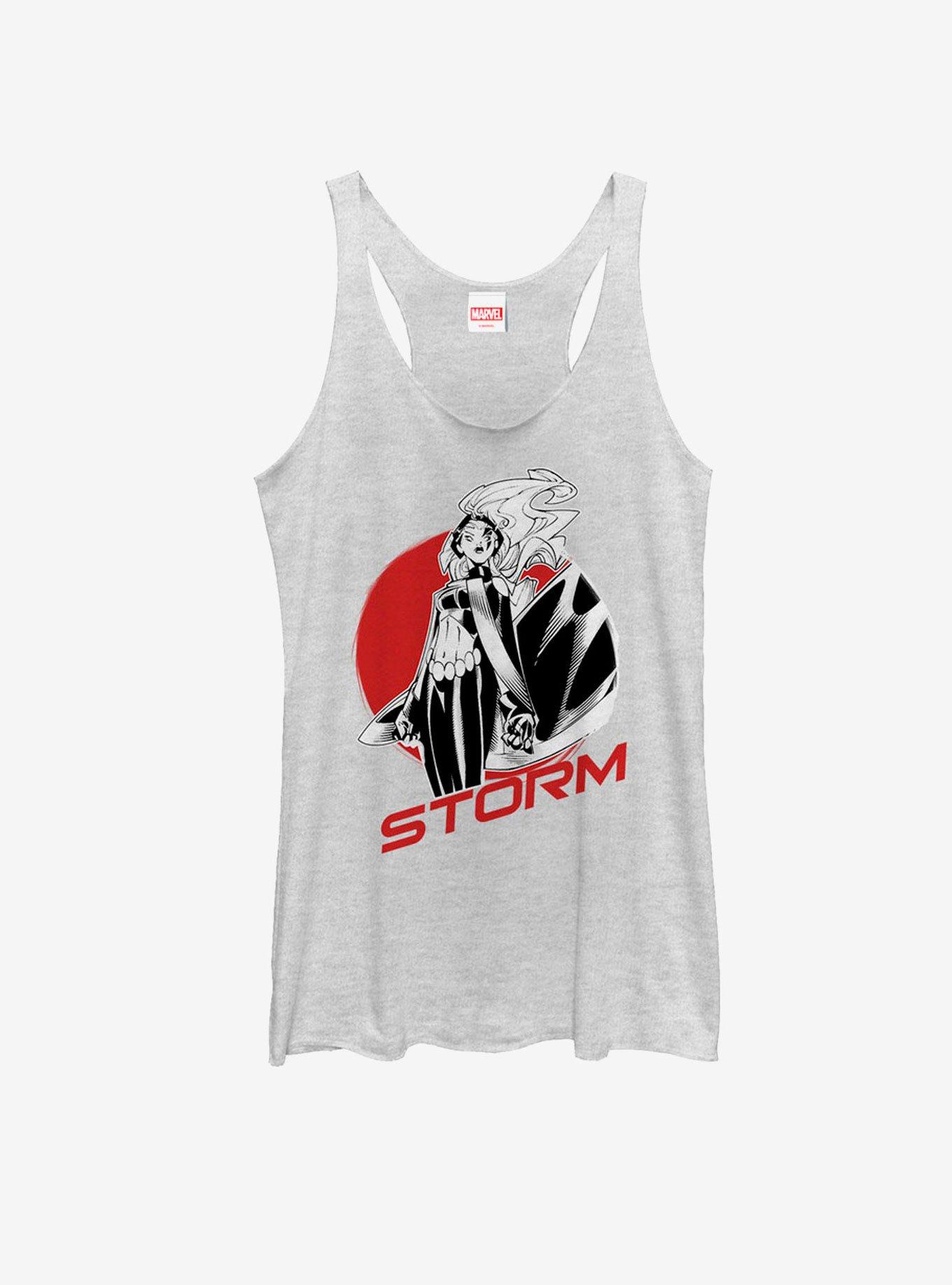 Marvel X-Men Storm Badge Womens Tank, WHITE HTR, hi-res