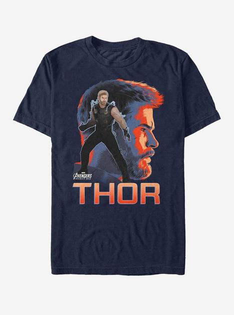 Marvel Avengers: Infinity War Thor View T-Shirt - BLUE | BoxLunch