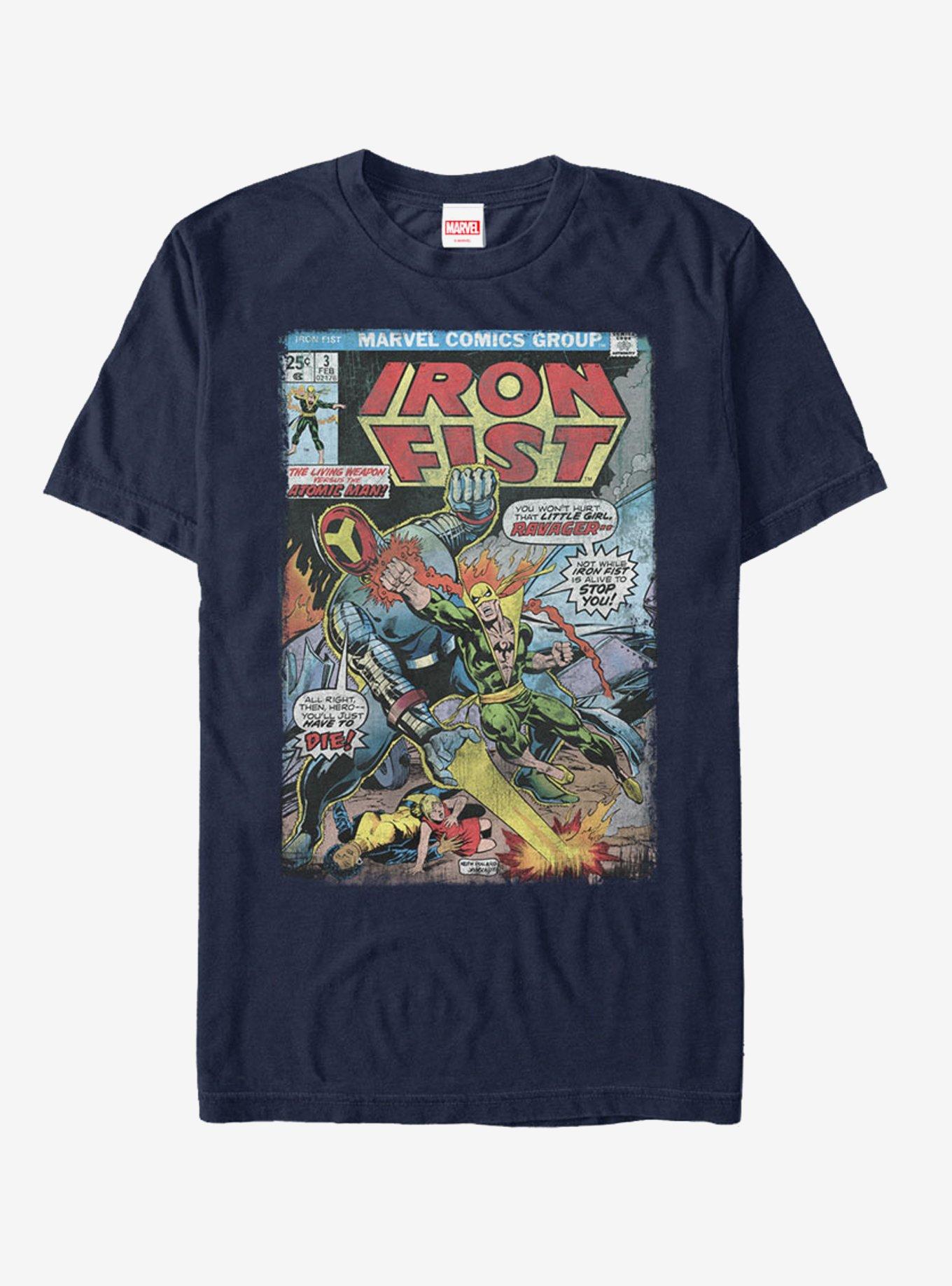 Marvel Iron Fist vs Atomic Man Comic T-Shirt, , hi-res