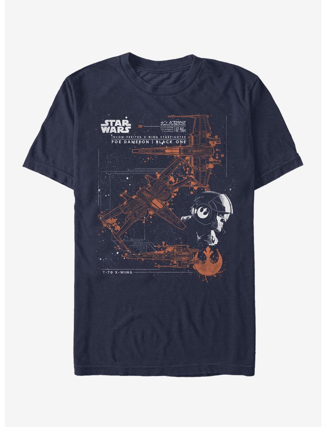 Star Wars Poe Dameron X-Wing T-Shirt, NAVY, hi-res