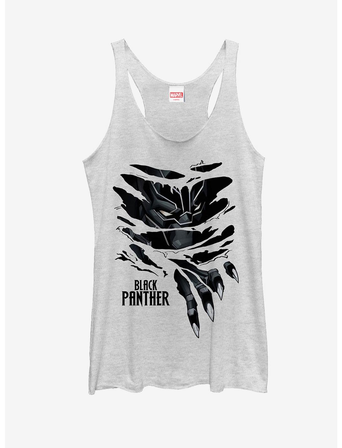 Marvel Black Panther Claw Tear Womens Tank, WHITE HTR, hi-res