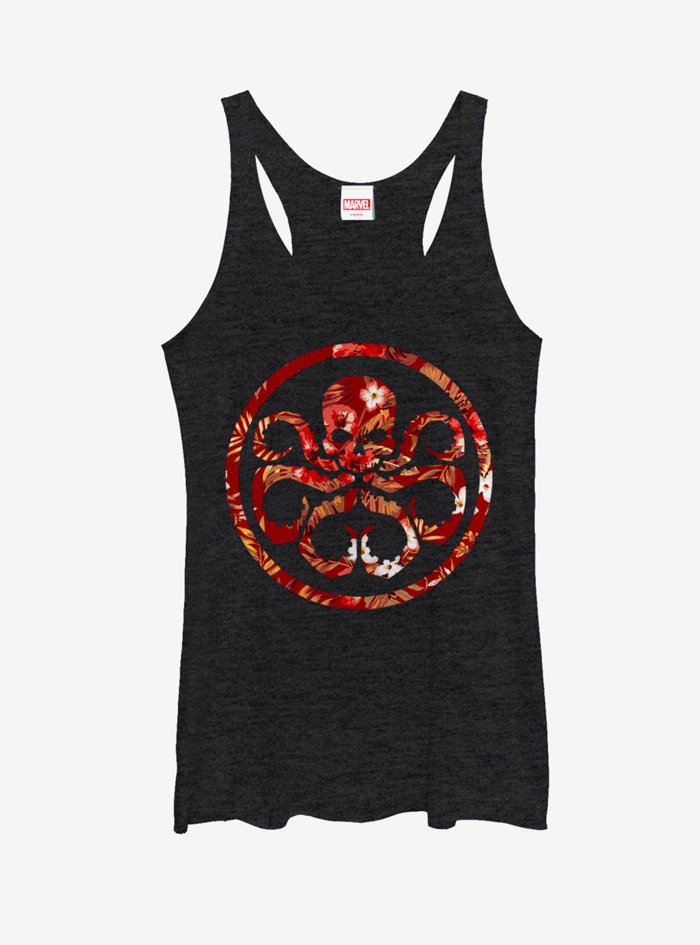 Marvel Hail Hydra Floral Print Logo Womens Tank, , hi-res