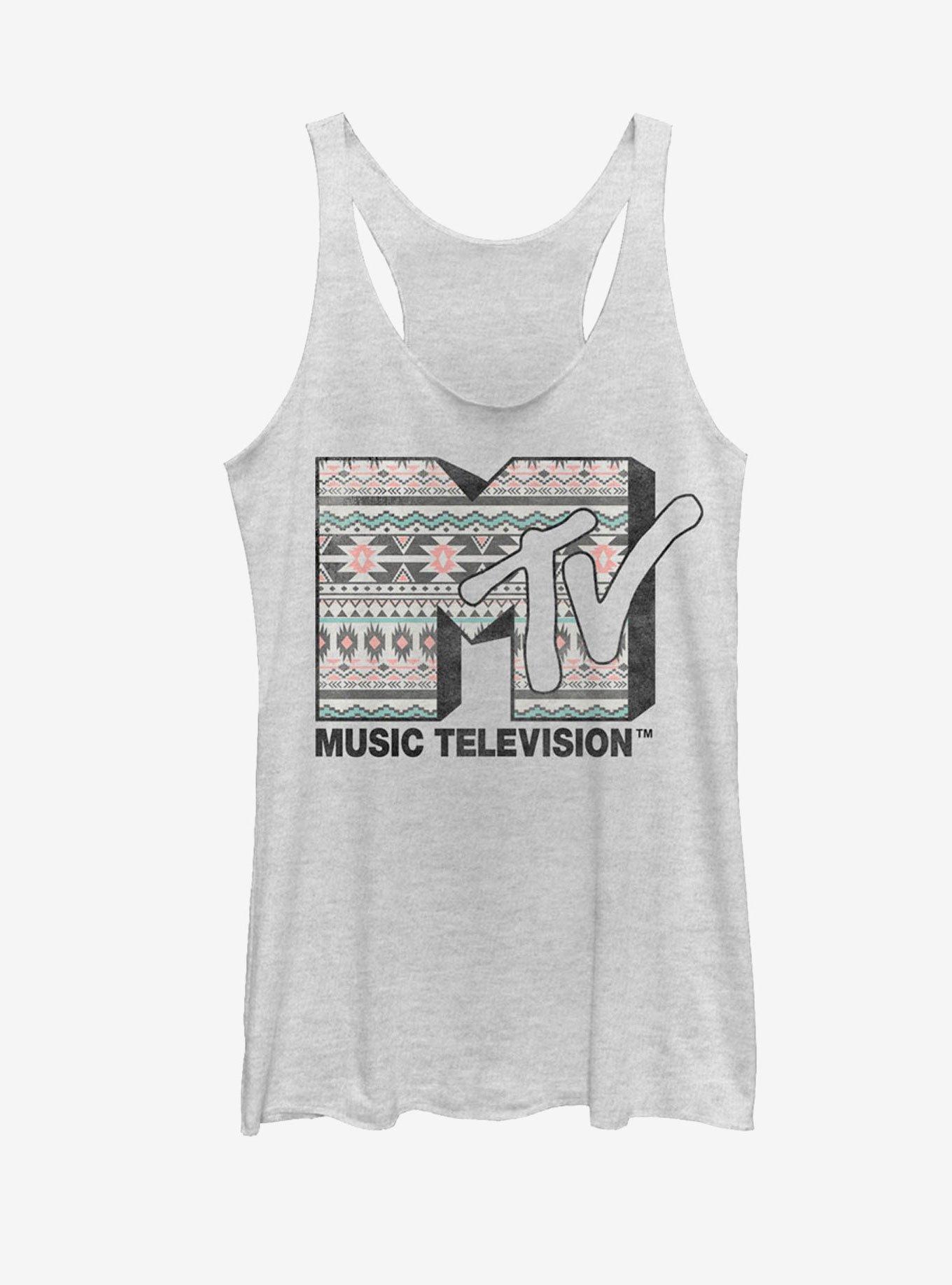 MTV Tribal Print Logo Womens Tank, , hi-res
