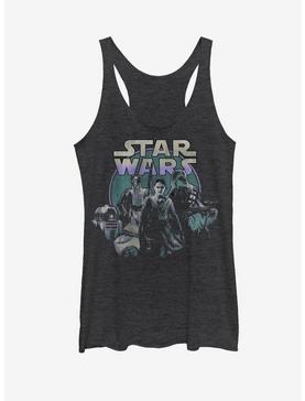 Star Wars The Force Awakens Rey and Droids Womens Tank, , hi-res