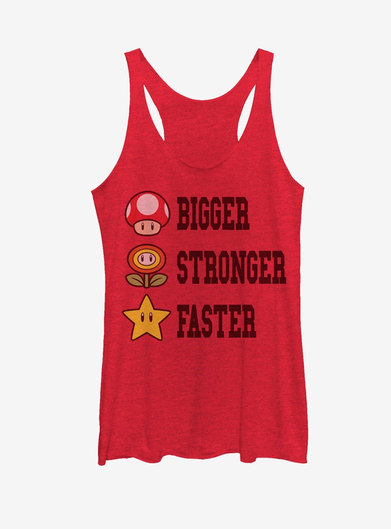 Nintendo Mario Bigger Stronger Faster Womens Tank, , hi-res