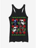 Star Wars Ugly Christmas Sweater Empire Helmets Womens Tank, BLK HTR, hi-res