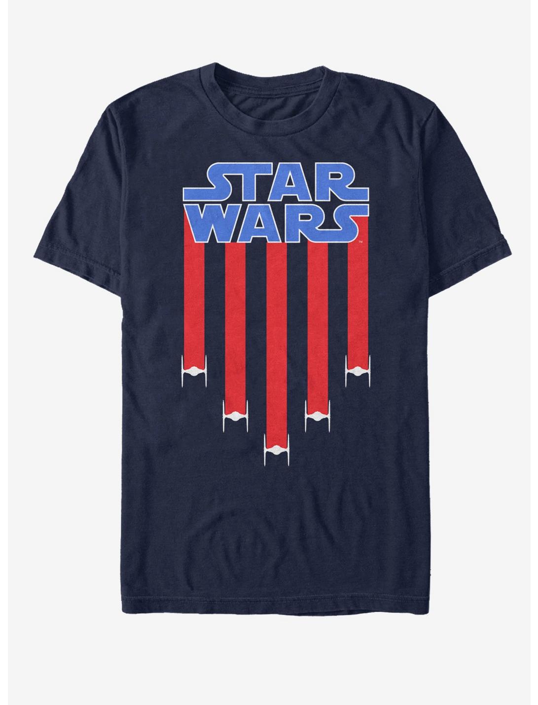 Star Wars Fourth of July TIE Fighter Stripes T-Shirt, NAVY, hi-res