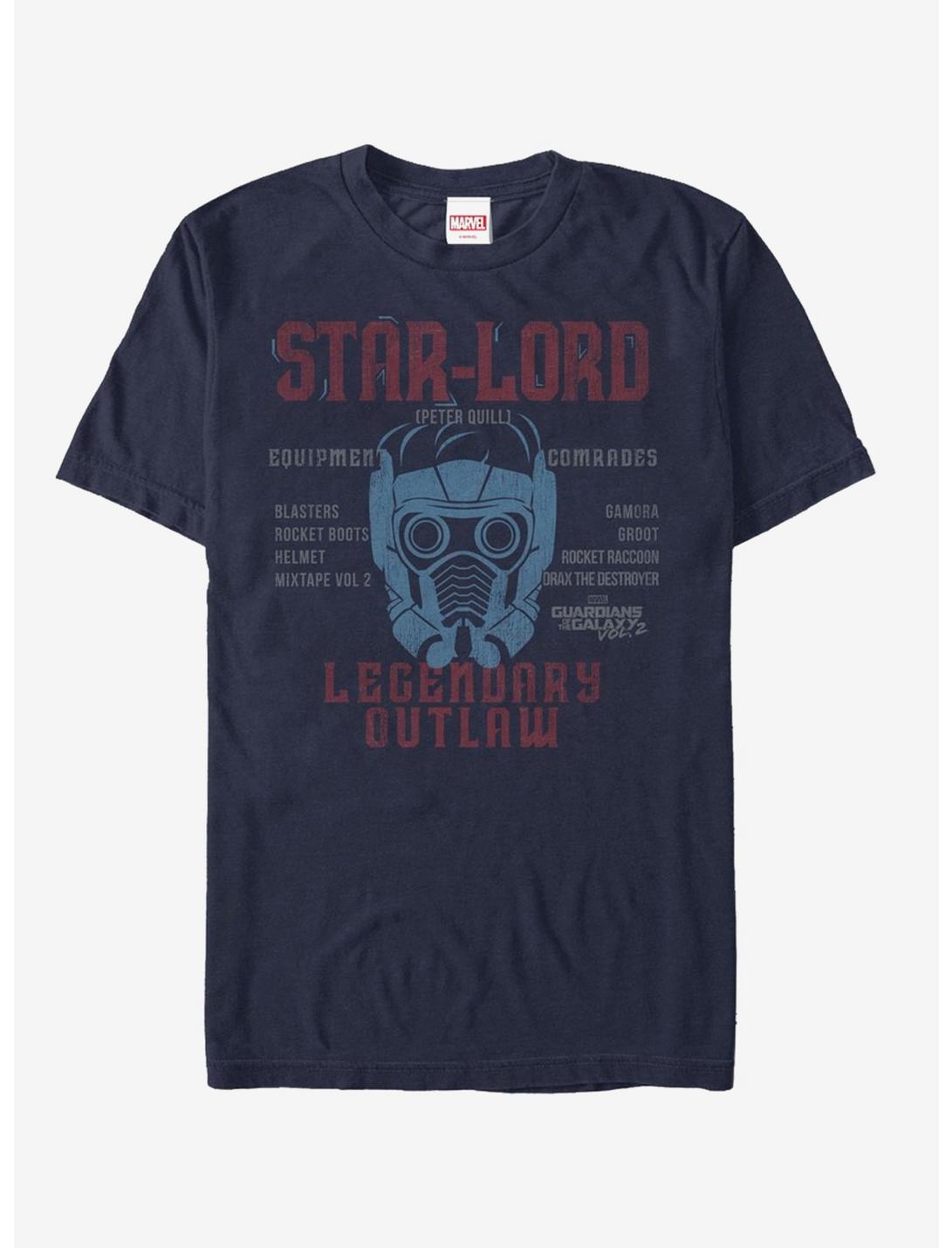 Guardians of the Galaxy Vol. 2 Star-Lord List T-Shirt, NAVY, hi-res