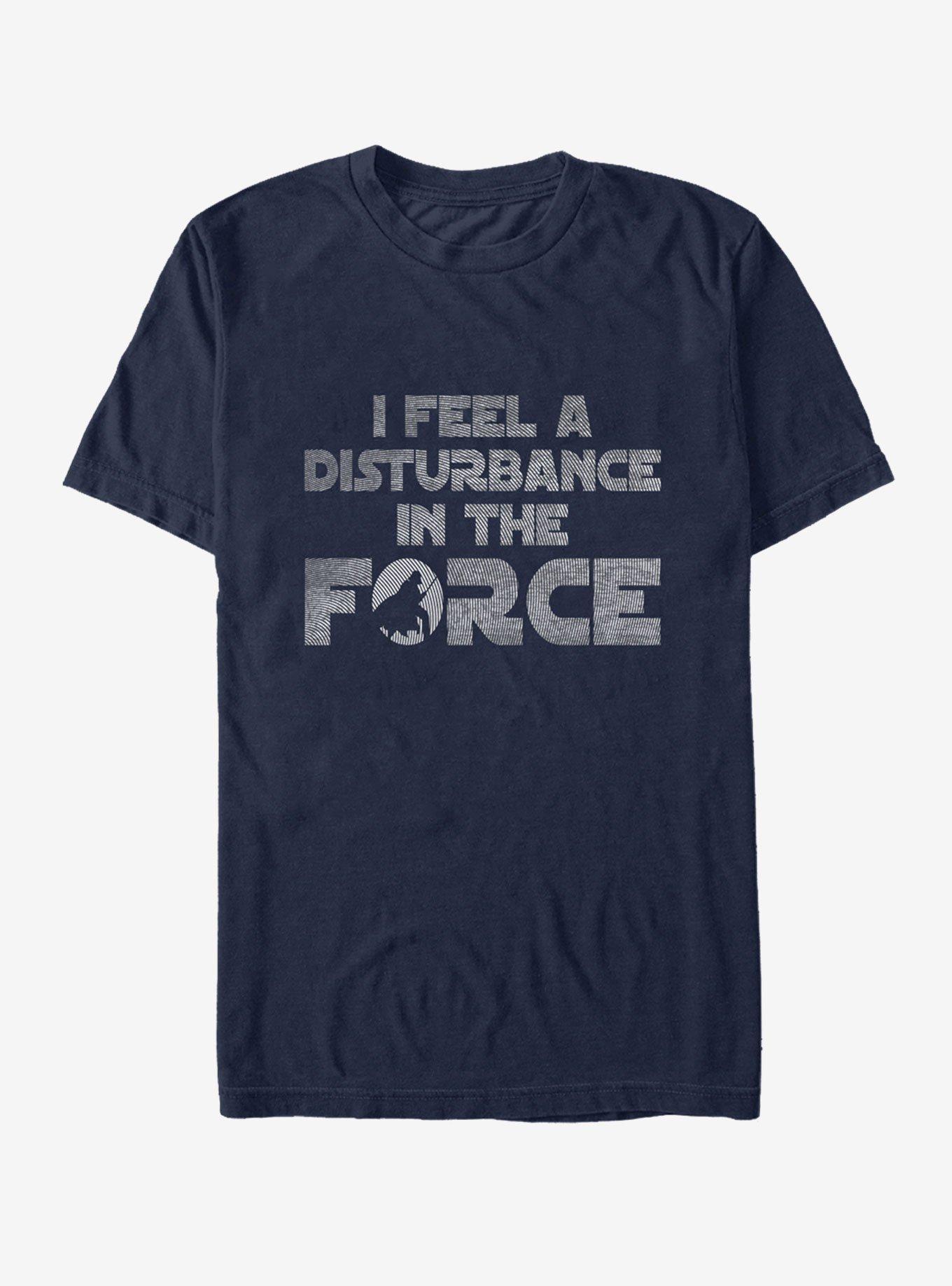 Star Wars I Feel a Disturbance in the Force T-Shirt, NAVY, hi-res