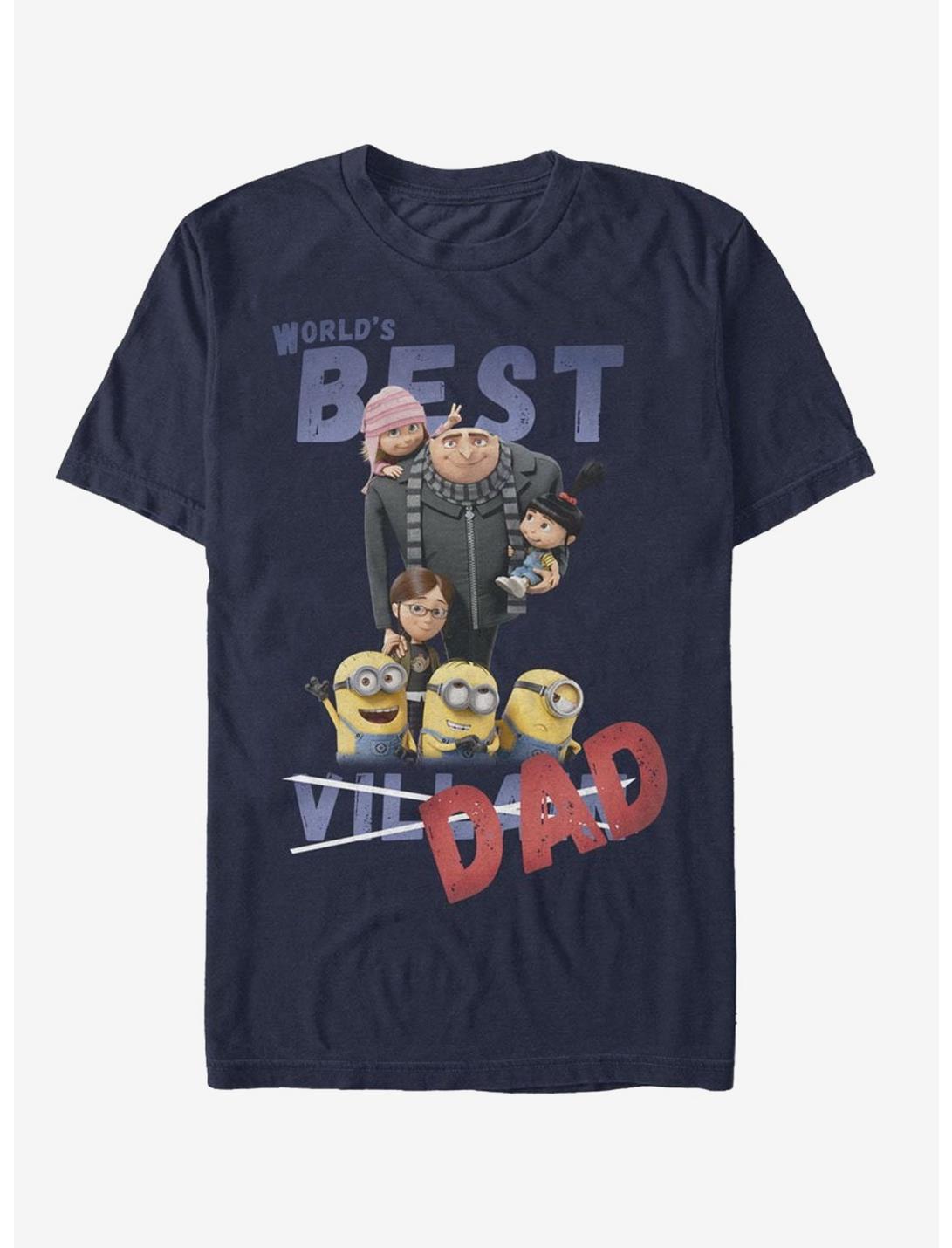 Despicable Me World's Best Villain Dad T-Shirt, NAVY, hi-res