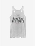 Star Wars Join Resistance Text Womens Tank, WHITE HTR, hi-res