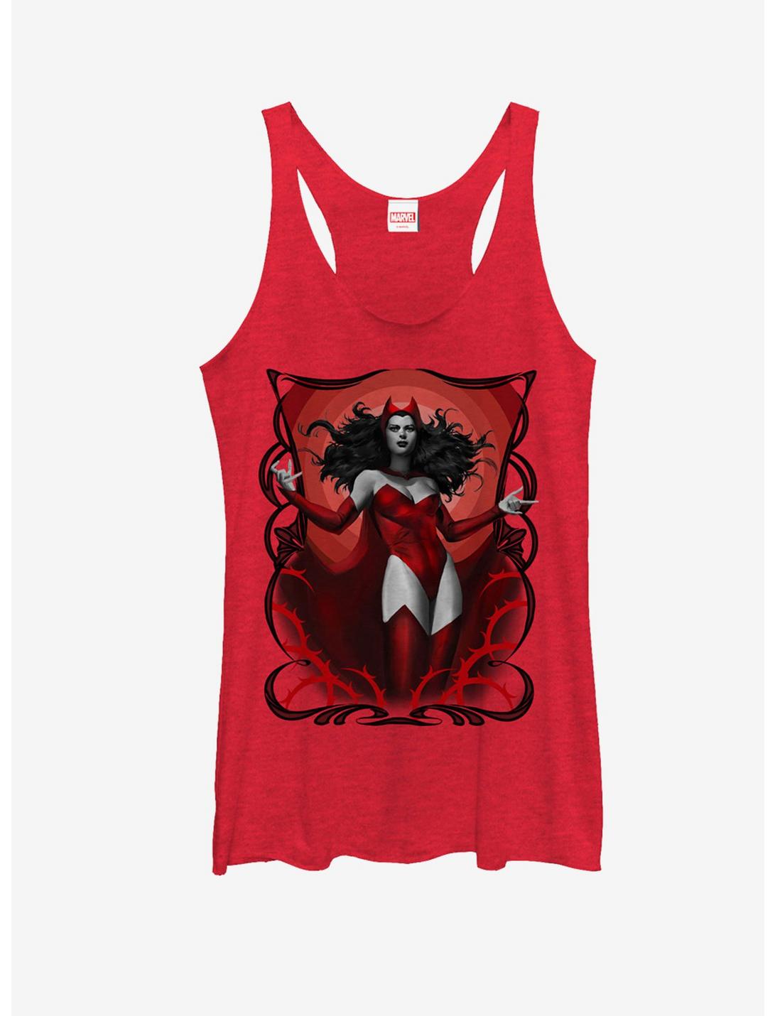 Marvel Scarlet Witch Thorns Womens Tank, RED HTR, hi-res
