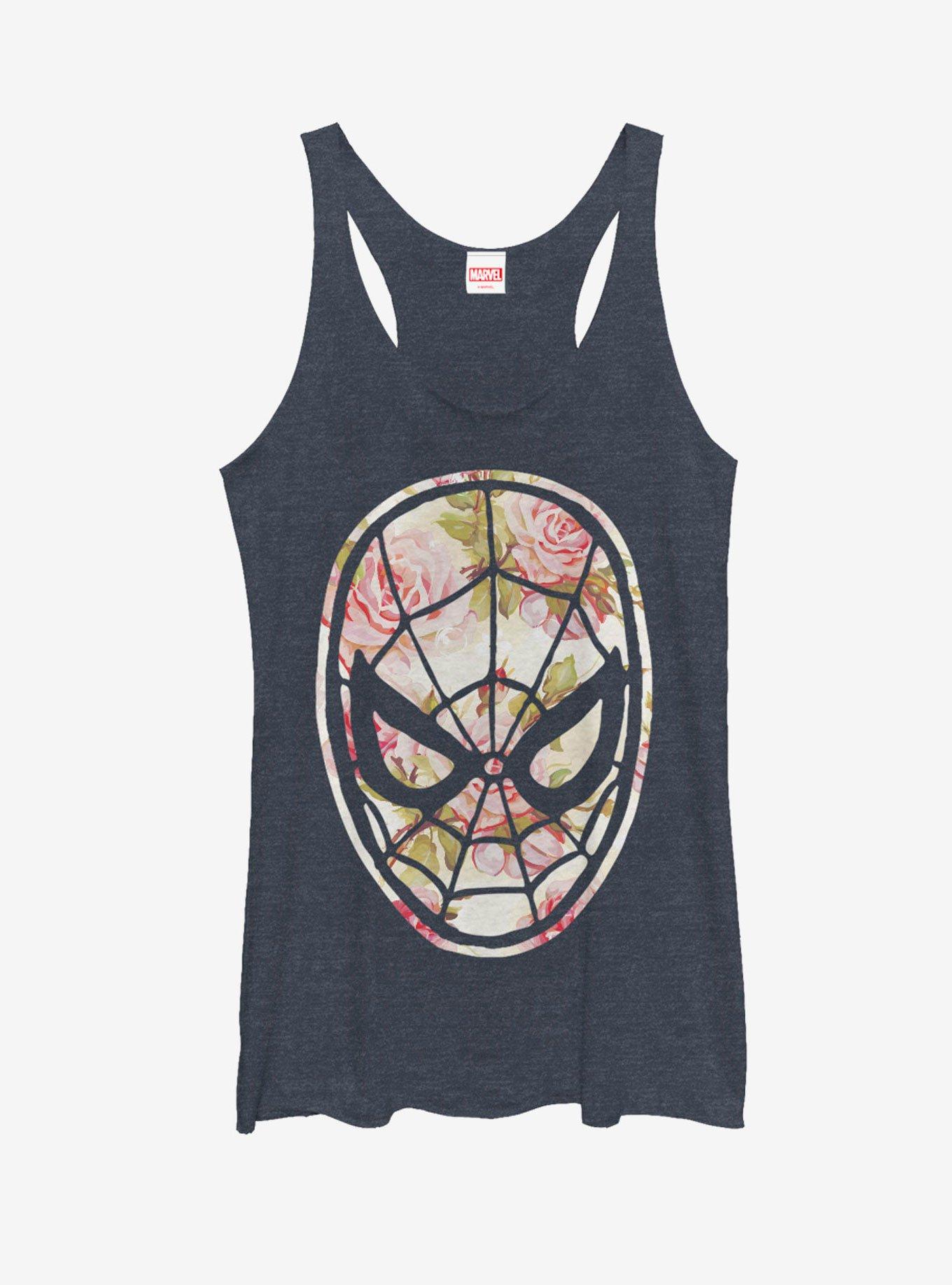 Marvel Spider-Man Floral Print Womens Tank, , hi-res