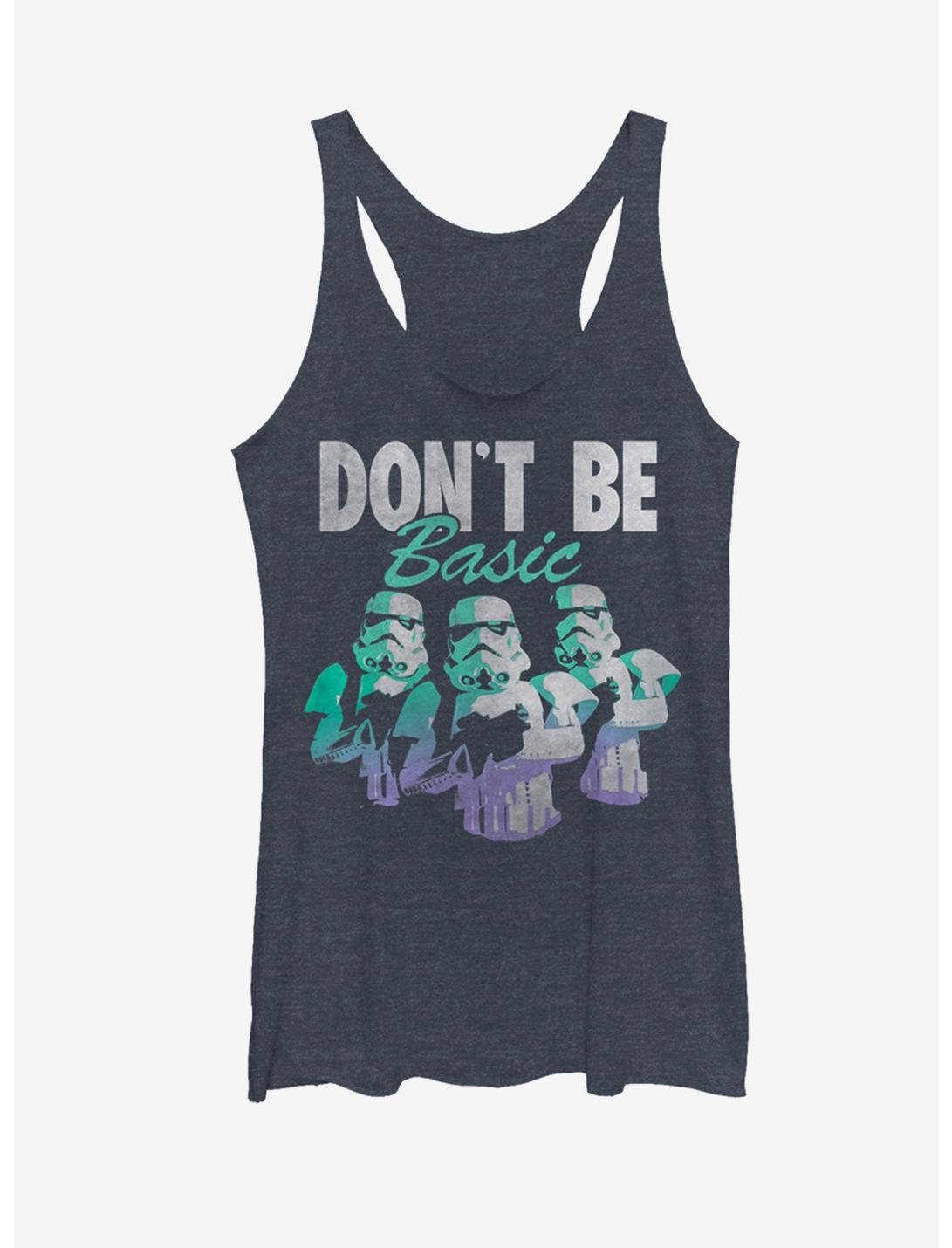 Star Wars Stormtroopers Don't Be Basic Womens Tank, NAVY HTR, hi-res